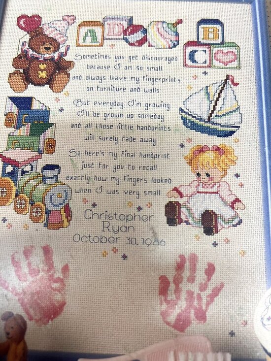 Leisure Arts Other - Baby Keepsakes Handprint Cross-Stitch Sampler Pattern By Leisure Arts Leaflet